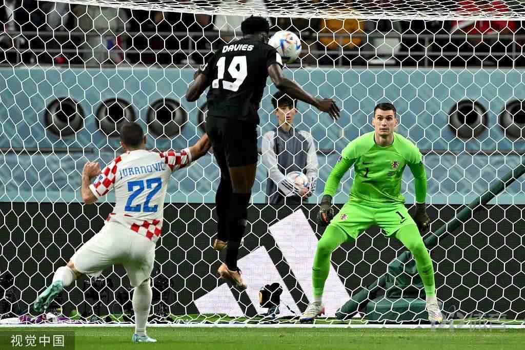 世界杯-克罗地亚4-1逆转加拿大 克拉马里奇双响阿芳2分钟闪击 3 克罗地亚对加拿大在哈利法国际体育场